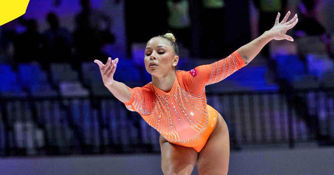 Flavinha brilha e fica próxima da final no Mundial de Ginástica 